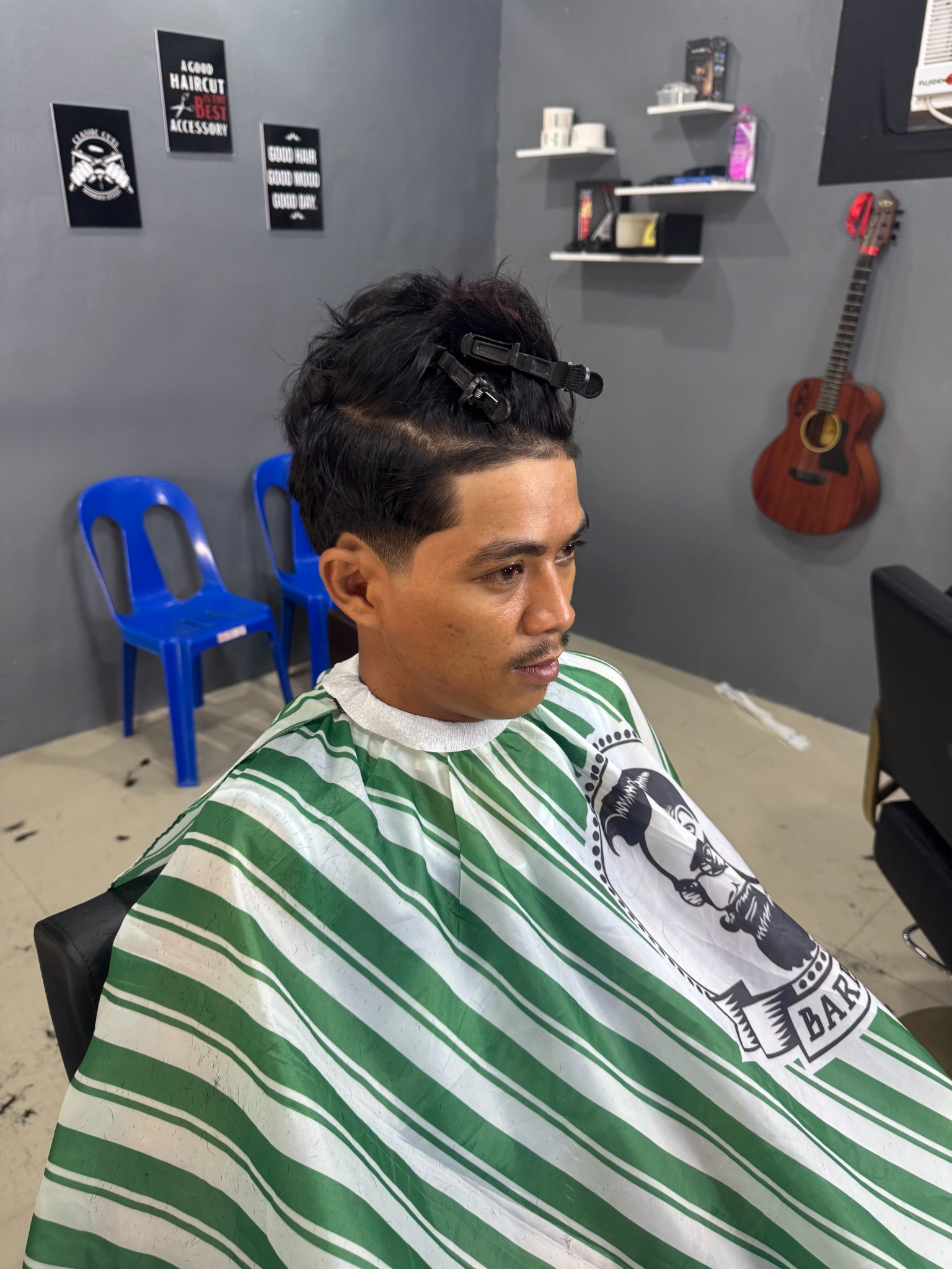 Men’s haircut styling service at Taraki Barbershop